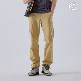 ADISI 男Supplex格紋速乾長褲 AP2411043 黃卡其 (M-2XL)｜彈性 吸濕排汗 快乾 透氣 耐磨