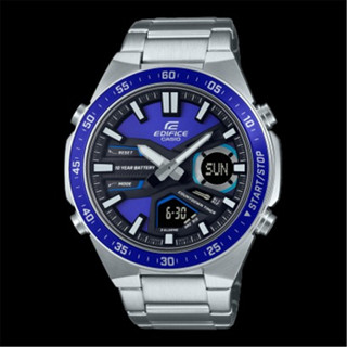 CASIO EDIFICE 卡西歐 世界時間 十年電力 雙顯示 紫藍色 (EFV-C110D-2A) [秀時堂]
