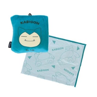 日本正版卡比獸*神奇寶貝皮卡丘 寶可夢Snorlax Gowell 毛毯 懶人毯靠墊 抱枕 多功能 現貨