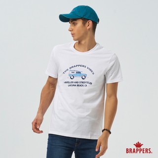 BRAPPERS 男款 汽車印花圓領T-米白