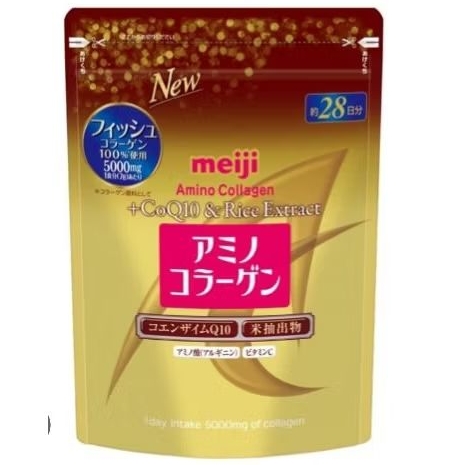 Meiji  meji 明治膠原蛋白粉 璀璨金加強版14日/28日份袋裝  玻尿酸 Q10