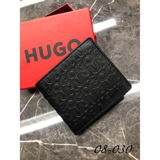 高雄凡賽斯歐洲精品 HUGO BOSS BOSS 紅標 滿版壓紋字型LOGO 黑色 零錢袋 短夾 皮夾