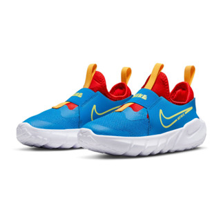 Nike 童鞋 Flex Runner 2 中童鞋 小童款 運動鞋 慢跑鞋 休閒鞋 無鞋帶 藍色 DJ6040-402