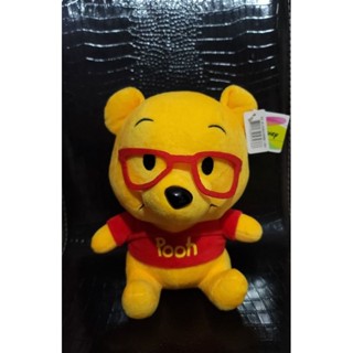 小熊維尼玩偶 10英吋 坐姿維尼娃娃 小熊絨毛玩具 迪士尼填充玩具 Winnie the Pooh