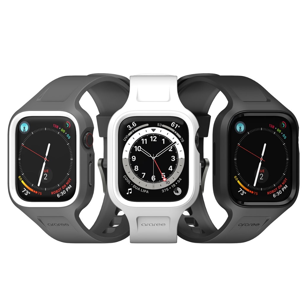 Araree Apple Watch 44/45mm 一體式保護殼錶帶