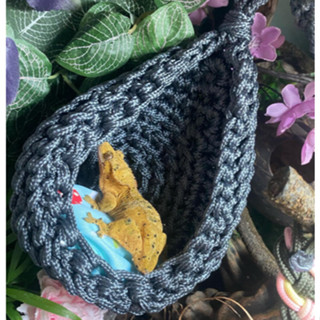 【臺灣現貨】鳥巢式吊床 蜥蜴吊床 曬背臺 蜥蜴睡袋 蜥蜴曬臺 小寵吊床 小寵睡袋 蜥蜴 蛇 寵物吊床 網狀吊床 鞦韆