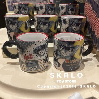 SKALO［牛仔達菲熊 雪莉玫 畫家貓馬克杯］上海迪士尼 杯子 達菲熊 水杯