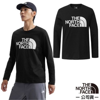 【The North Face】男 吸濕透氣排汗長袖圓領T恤 FLASHDRY 休閒套頭衫 運動上衣 宇宙黑 8AMJ