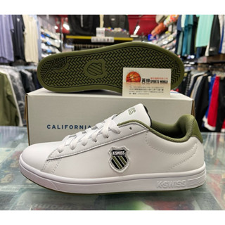 免運 黃蜂體育 K-SWISS 男鞋 皮質 休閒鞋 COURT SHIELD 盾牌 白/橄欖綠 06599150