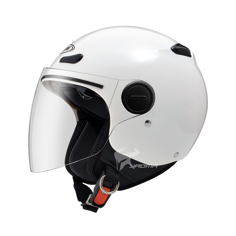 【ZEUS】安全帽 ZS-210BC 素色 白 內鏡 內置墨鏡 半罩帽 飛行帽 210BC 3/4罩｜耀瑪騎士