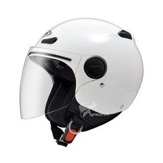 【ZEUS】安全帽 ZS-210BC 素色 白 內鏡 內建墨鏡 半罩帽 飛行帽 210BC 3/4罩｜耀瑪騎士