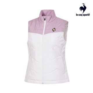 【LE COQ SPORTIF 法國公雞】休閒基礎鋪棉背心-女款-白色-LWU62792