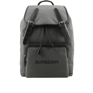 BURBERRY Aviator Rucksack 尼龍及皮革軍旅後背包(炭灰色) 80618041