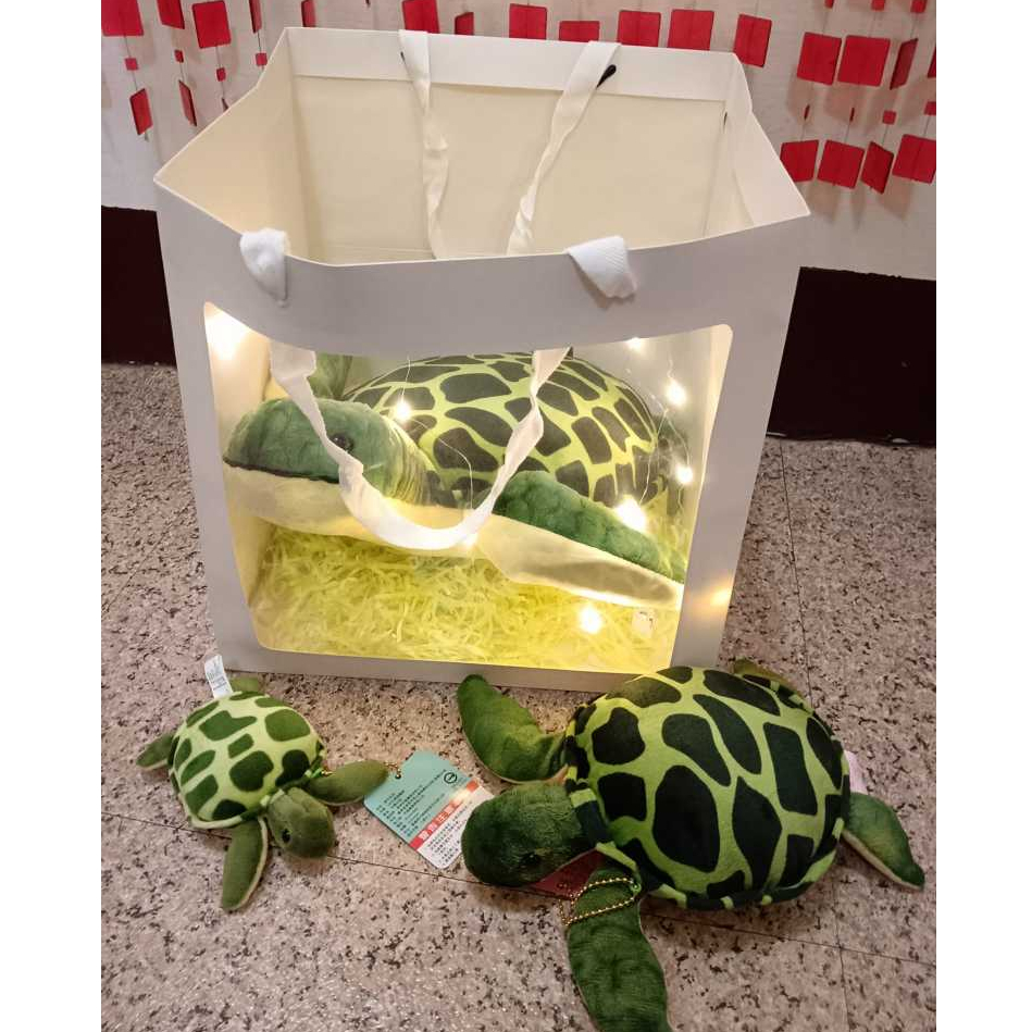 海龜娃娃  綠蠵龜玩偶~海龜玩偶~大烏龜 禮物袋 海生館 海洋生物娃娃 海龜抱枕海洋生物 保育類娃娃 生日禮物