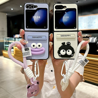 DIY公仔 立體卡通 手提掛繩 三星 Z Flip 6 摺疊手機殼 三星 z flip 5 保護殼 flip4 3 防摔