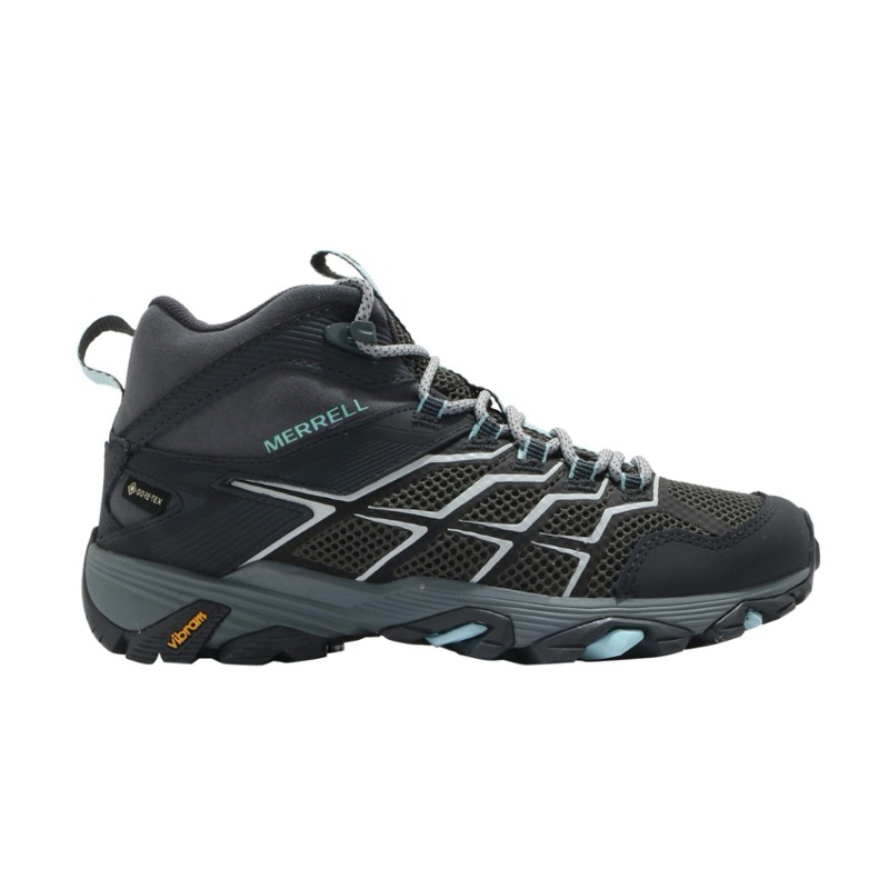 MERRELL MOAB FST 2 MID GORE-TEX 防水登山鞋 灰/青綠 ML500094 女鞋