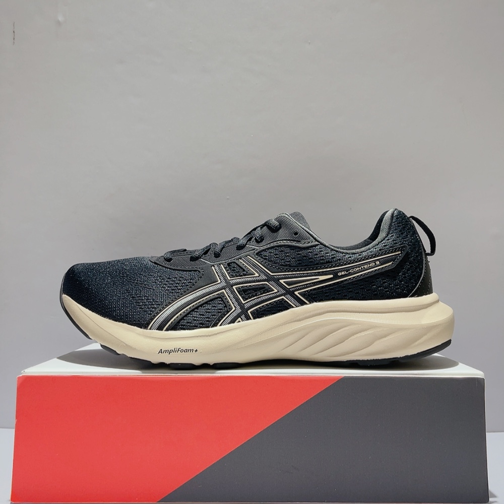 ASICS GEL-CONTEND 9 (4E) 男生 黑色 寬楦 透氣 舒適 慢跑鞋 1011C001-001
