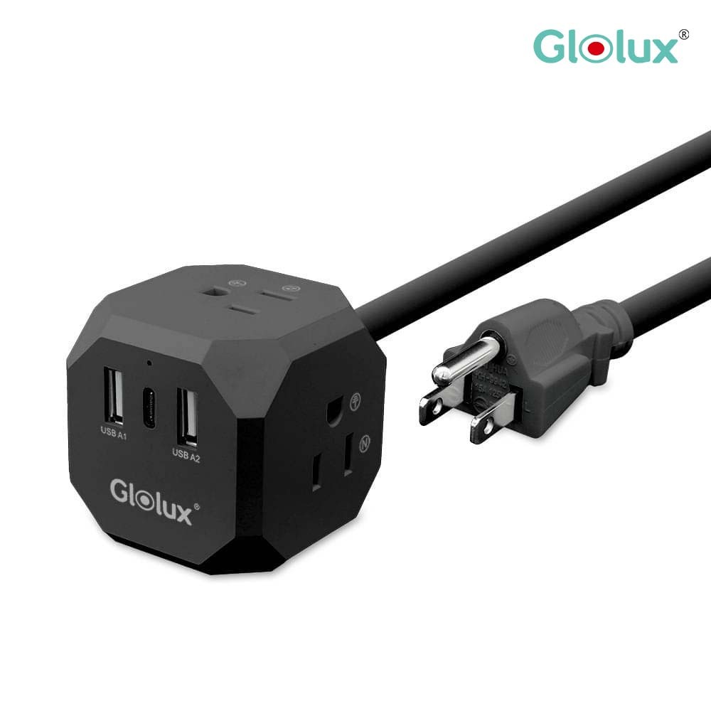 【Glolux】2.1M多孔流星錘延長線 (黑色) 較長備貨5天