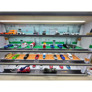 ♛開立發票(宅配免運 贈小車)GS車庫 小小模型的家😍模型 展示中心 收納小汽車 車庫 玩具車收納