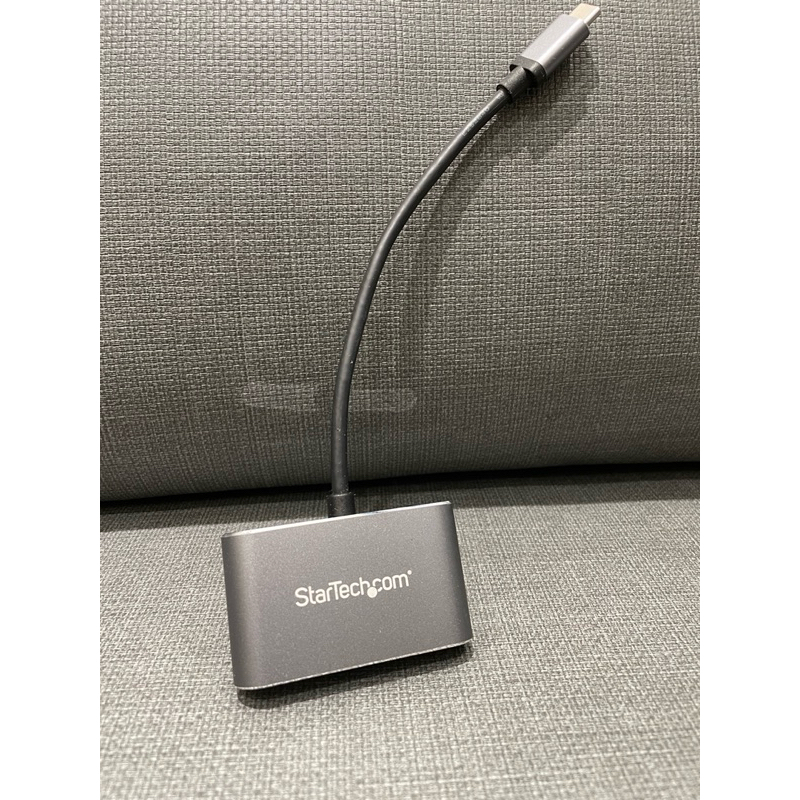 [二手]二合一鋁合金訊號轉換轉接器HUB 支援最新USB Type C接口的筆電手機 4K/30 Hz 太空灰