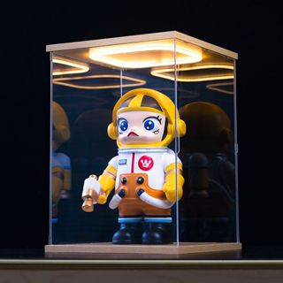 公仔展示盒 透明展示盒 公仔收納盒 盲盒收納 透明展示架 樂高展示 亞克力回型燈展示盒樂高手辦木質防塵罩高達可開門多尺寸
