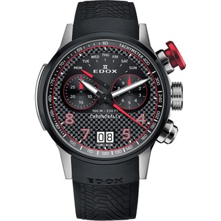 ∣聊聊可議∣EDOX 伊度 140週年 BMW 摩托車紀念錶 鈦金屬大日期計時手錶 E38003.TINRO.CARO