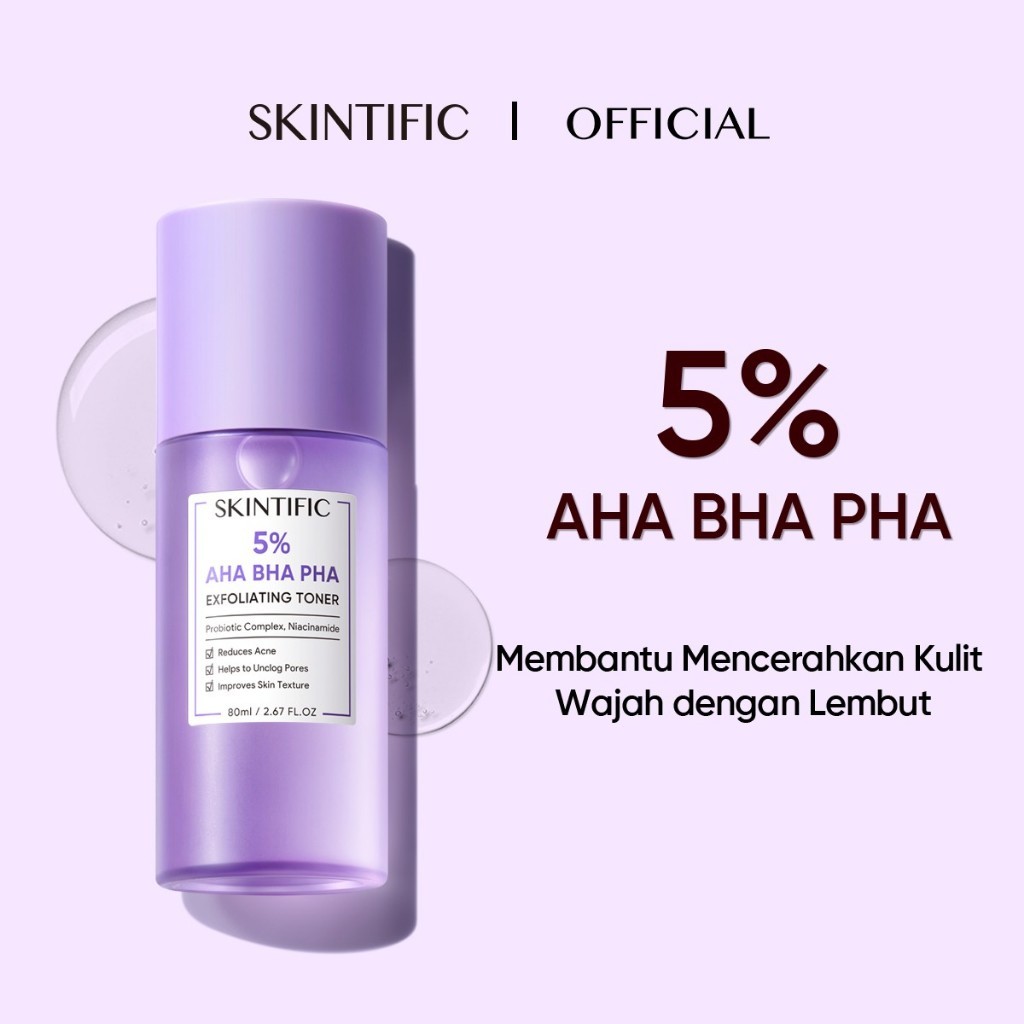 SKINTIFIC - Exfoliating Brightening Toner 80ml