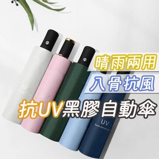 隔日到貨 抗UV 黑膠自動傘 8骨 24骨 自動傘 折疊傘 晴雨傘 輕量傘 遮陽傘 雨傘 陽傘 防曬傘 UV傘