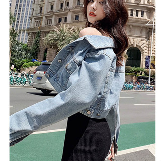 【YOYO】春季 大尺碼 新款 牛仔 牛仔外套 小個子 短上衣 薄夾克 外套 夾克