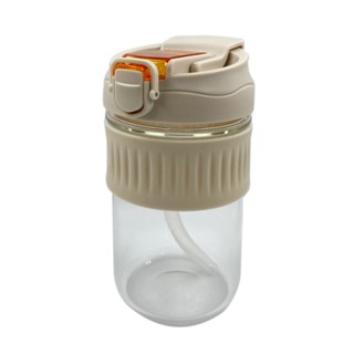 北歐風兩用耐熱玻璃隨行杯500ML(同LocknLock樂扣樂扣)(附吸管/九色任選/大口徑/直飲/吸管可拆_組合)