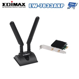 昌運監視器 EDIMAX 訊舟 EW-7833AXP AX3000 Wi-Fi 6+藍芽5.0PCIe無線網路卡