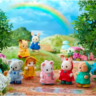 全新 日版現貨 Sylvanian Family 森林家族 雨衣寶寶7人組(日本限定商品) 拆售 無尾熊 楓糖貓 焦糖狗