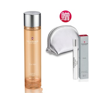 VICTORINOX杏子玫瑰女性淡香水100ml(贈)經典男香水筆10ml+銀色化妝包) Vivo 薇朵