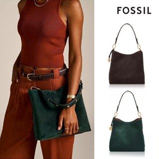 【FOSSIL 官方旗艦館】Jessie 義大利麂皮肩背水桶包 (兩色可選)
