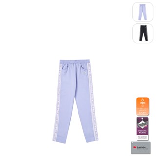 【FILA】KIDS 孩童款 抗UV 吸濕排汗 針織束口長褲-紫色 5PNX-8313-PL