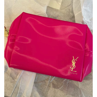 YSL 桃紅色化妝包 美妝櫃臺贈品化妝包 收納包
