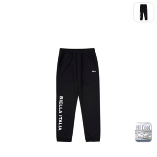 【FILA】KIDS 孩童款 吸濕排汗 針織束口長褲-黑色 1PNX-8405-BK