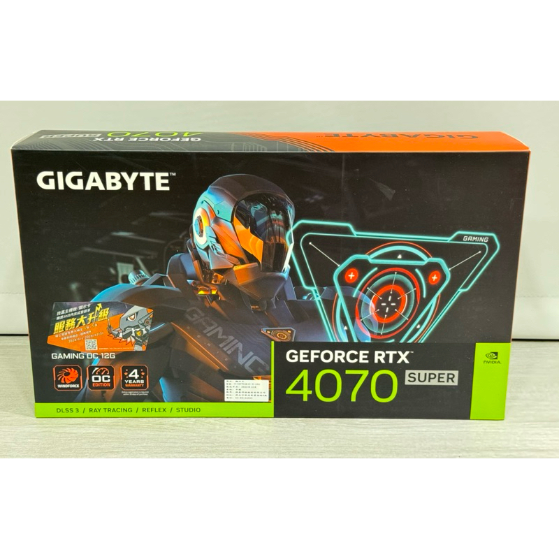 全新品未拆 技嘉 Gigabyte RTX4070 SUPER GAMING OC 12G 顯示卡