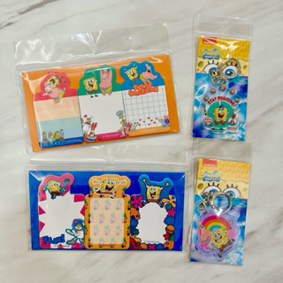 ✨日本正版現貨✨日版海綿寶寶聯名商品 海綿寶寶文具 便利貼 吊飾 派大星 珊迪 章魚哥 蟹老闆小蝸 美味蟹堡