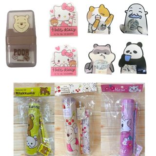 【泰貨】泰國直送 特價文具 維尼雙頭橡皮擦 KITTY造型橡皮擦 貼紙組 文具組 拉拉熊/小熊維尼/瑪莉貓