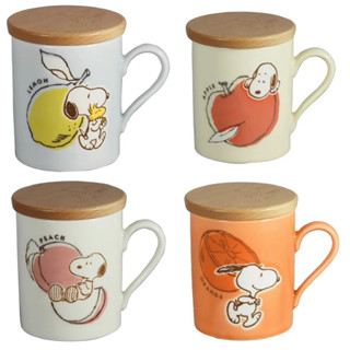 嘻嘻日貨🐾 現貨 日本製 山加商店 SNOOPY 史努比 四季 水果系列 木蓋 馬克杯 美濃燒 禮盒 情人節禮物
