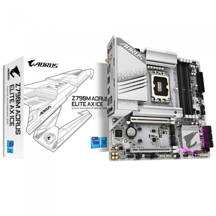 技嘉 Z790M AORUS ELITE AX ICE全白