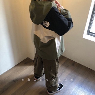 110-130cm/現貨.童裝實拍/韓國拼色連帽工裝外套 防風外套 衝鋒外套 男童 中大童 小童 兒童外套 韓國韓版童裝
