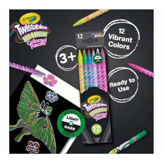 美國 crayola 繪兒樂 星光炫彩彩色鉛筆12色【安琪兒婦嬰百貨】