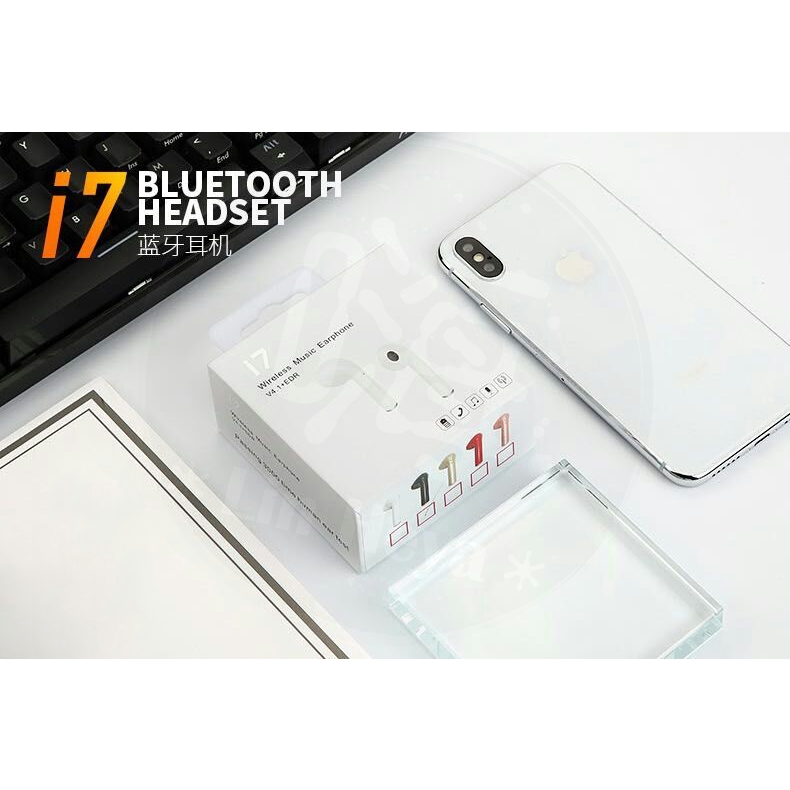 i7無線藍牙耳機 單耳式 入耳式藍牙耳機 蘋果安卓通用 藍牙耳機 單耳按鍵控制 右耳無線耳機