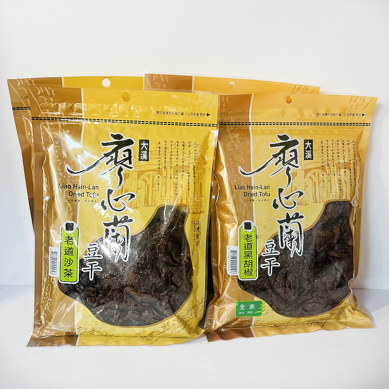 大溪豆干😋廖心蘭大溪豆干 老道滷味 沙茶 燒辣 黑胡椒 台灣名產 大溪名產 豆干