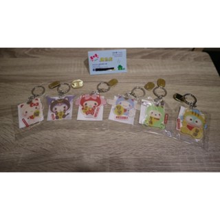 婕的店日本精品~日本帶回~Sanrio Kitty 庫洛米 美樂蒂 大耳狗 帕洽狗 人魚漢頓 布丁狗祈福鑰匙圈