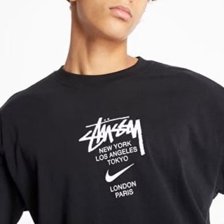〖AXEL〗Stussy international tee 聯名款環遊世界 胸前logo短T 純色短袖T恤 打底上衣