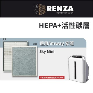 適用 Amway 安麗 逸新 Sky Atmosphere Mini 小台 第三代空氣清淨機 HEPA+活性碳濾網 濾芯