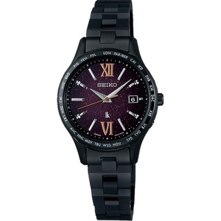 SEIKO 精工 LUKIA 限量 紫色星光 光動能電波女錶-27.5mm SSVV087J/1B35-0AY0P